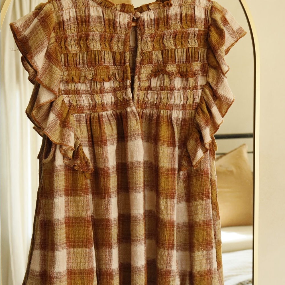 Free People Plaid Top - Picture 4 of 5
